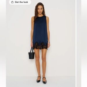 Reformation Jessalyn Silk Dress Blue - Size S